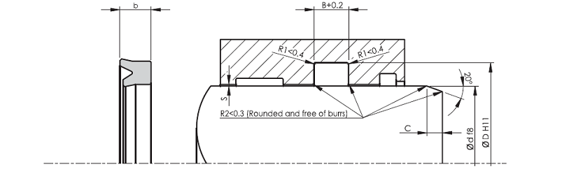 Single Acting Rod Seal